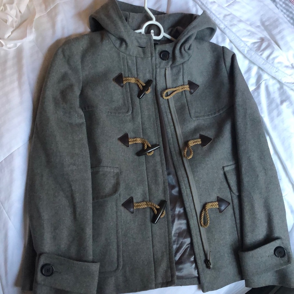 J.Crew Wool Hooded Toggle Coat
